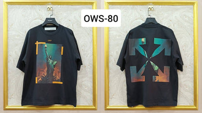 OWS-80 | Off-White Style Graphic T-Shirt – Streetwear Oversized Tee