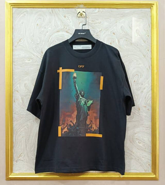 OWS-80 | Off-White Style Graphic T-Shirt – Streetwear Oversized Tee