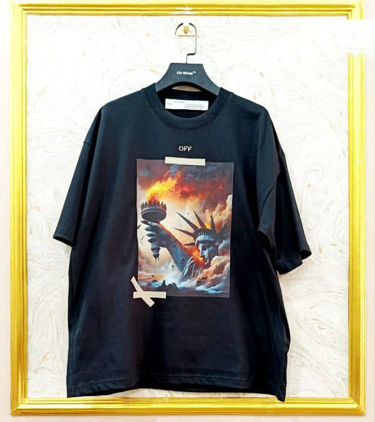 OWS-81 | Off-White Style Graphic T-Shirt – Streetwear Oversized Tee