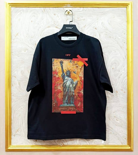 OWS-82 | Off-White Style Graphic T-Shirt – Streetwear Oversized Tee