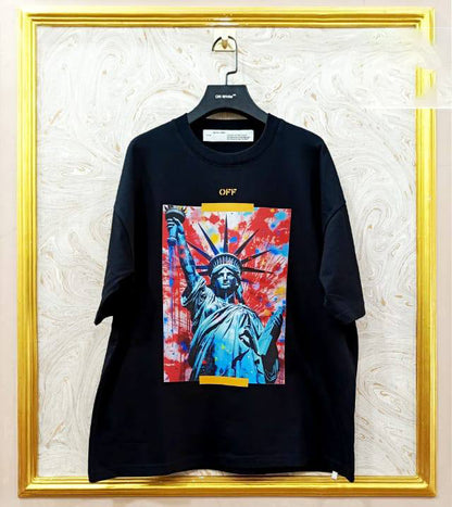 OWS-83 | Off-White Style Graphic T-Shirt – Streetwear Oversized Tee