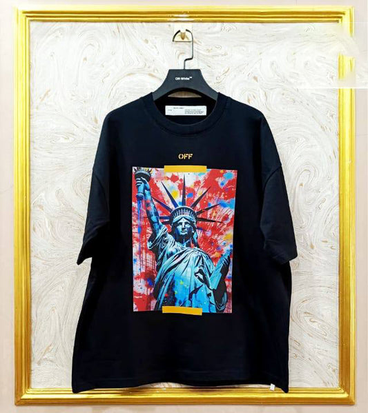 OWS-83 | Off-White Style Graphic T-Shirt – Streetwear Oversized Tee