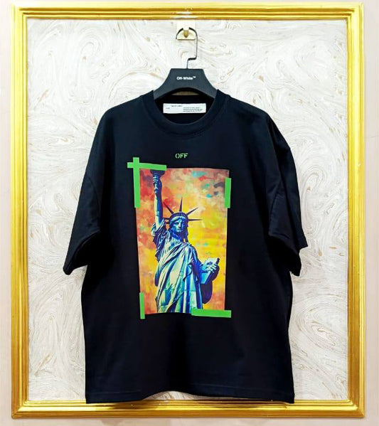 OWS-84 | Off-White Style Graphic T-Shirt – Streetwear Oversized Tee