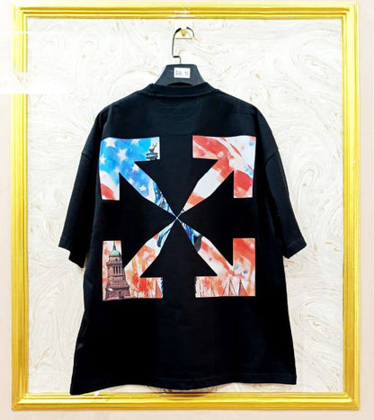 OWS-86 | Off-White Style Graphic T-Shirt – Streetwear Oversized Tee