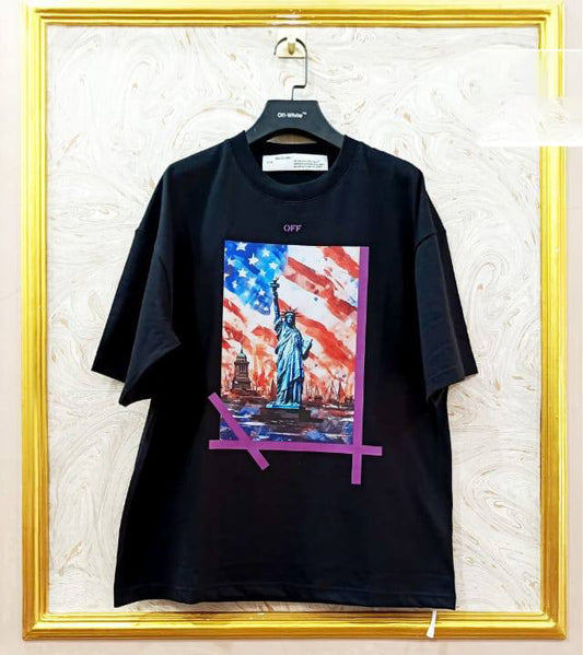 OWS-86 | Off-White Style Graphic T-Shirt – Streetwear Oversized Tee