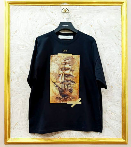 OWS-87 | Off-White Style Graphic T-Shirt – Streetwear Oversized Tee