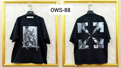 OWS-88 | Off-White Style Graphic T-Shirt – Streetwear Oversized Tee