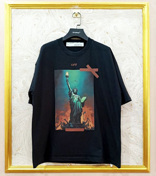 OWS-90 | Off-White Style Graphic T-Shirt – Streetwear Oversized Tee
