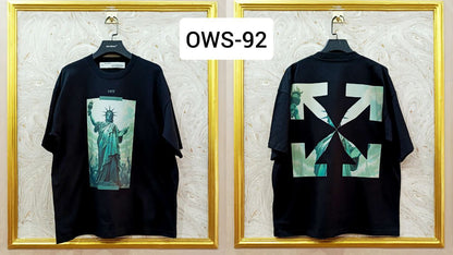 OWS-92 | Off-White Style Graphic T-Shirt – Streetwear Oversized Tee