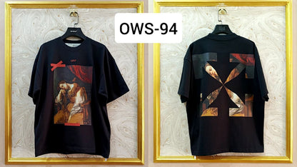 OWS-94 | Off-White Style Graphic T-Shirt – Streetwear Oversized Tee