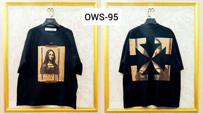 OWS-95 | Off-White Style Graphic T-Shirt – Streetwear Oversized Tee