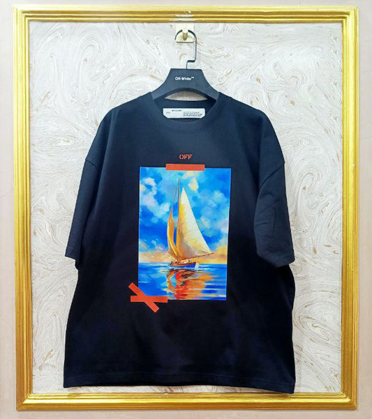 OWS-98 | Off-White Style Graphic T-Shirt – Streetwear Oversized Tee
