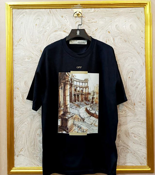 OWS-99 | Off-White Style Graphic T-Shirt – Streetwear Oversized Tee